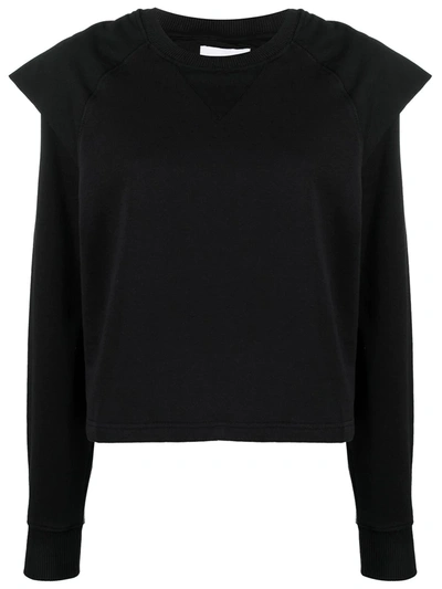 Rebecca Minkoff Zenya Layered Cape Sweatshirt In Black