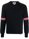 THOM BROWNE MILANO STITCH CREW NECK JUMPER