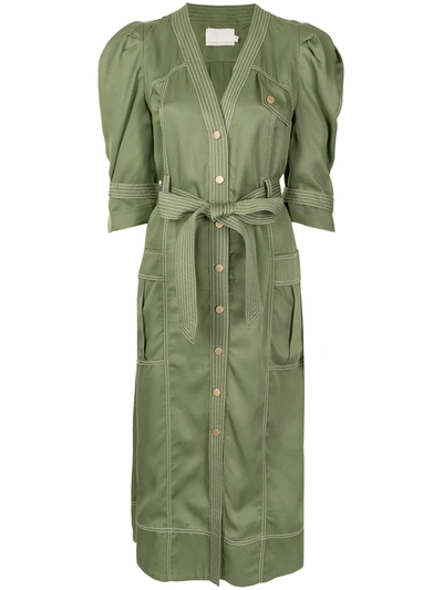 Ginger & Smart Manifesto Shirt Dress In Green