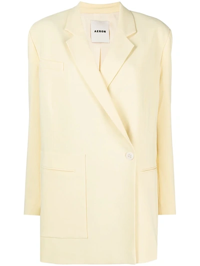 Aeron Bartok Georgette Blazer In Yellow