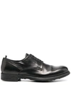 Officine Creative Concrete Leather Derby Shoes In Black