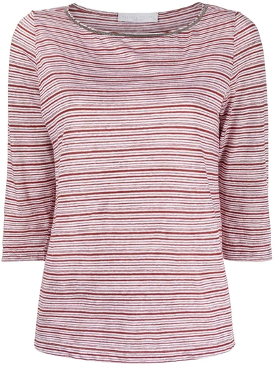 Tシャツ・カットソー FABIANA FILIPPI Fabiana Filippi Top (TPD275F583 L4538195) Fabiana Filippi bead-embellished T-shirt | White | FARFETCH