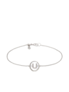 ANNOUSHKA 18KT WHITE GOLD DIAMOND INITIAL U BRACELET