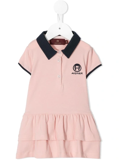 Aigner Babies' Polo Shirt Dress In Pink