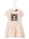 AIGNER TIERED T-SHIRT DRESS WITH GLITTER LOGO