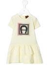 AIGNER TIERED T-SHIRT DRESS WITH GLITTER LOGO