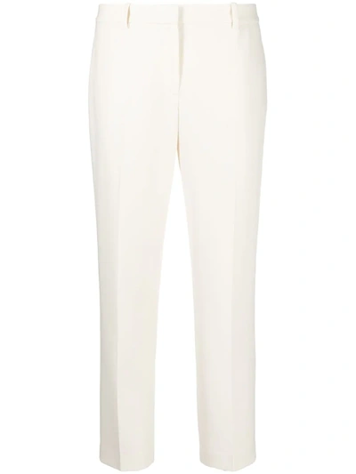 Theory Cropped Tailored Trousers In White