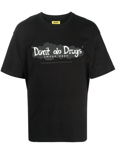 Chinatown Market Don't Do Drugs Cotton T-shirt In Black