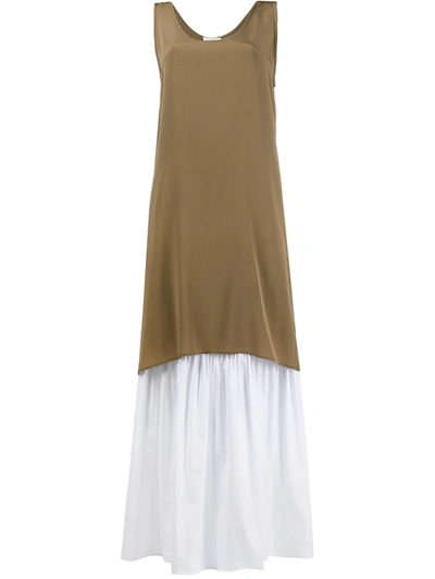 Société Anonyme Layered Two-tone Dress In Neutrals
