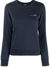 Apc A.p.c. Item Logo Embroidered Sweatshirt In Blue