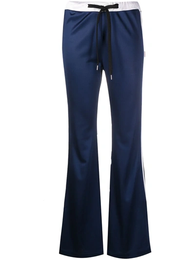 Marni Flared Track Trousers In Blue