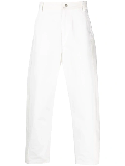 Valentino Baggy Fit Tapered Trousers In White