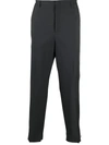 Valentino Side-stripe Wide-leg Tailored Trousers In Grey