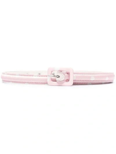 Vetements Polka Dot Leather Belt In Pink