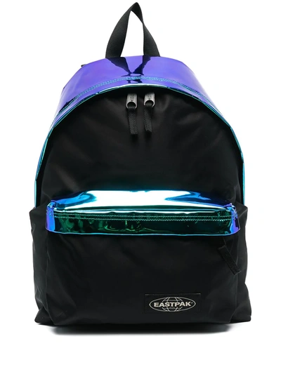 Eastpak Logo-patch Zip-up Backpack In Black
