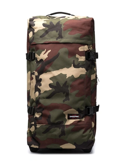 Eastpak Camouflage-print Zip-up Holdall In Green