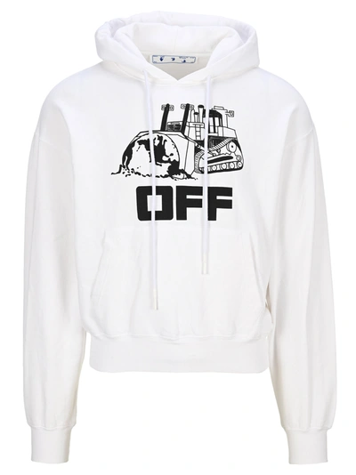 Off-white Arrows Graphic-print Drawstring Hoodie In White