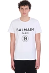 BALMAIN BALMAIN T-SHIRT IN WHITE COTTON,VH1EF000B029GAB