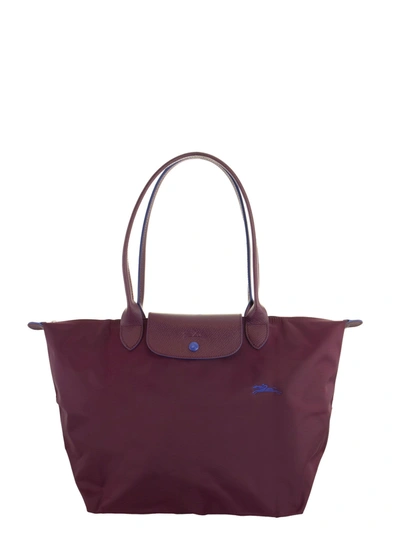 Longchamp Ladies Le Pliage Top Handle Bag S-plum In Plum