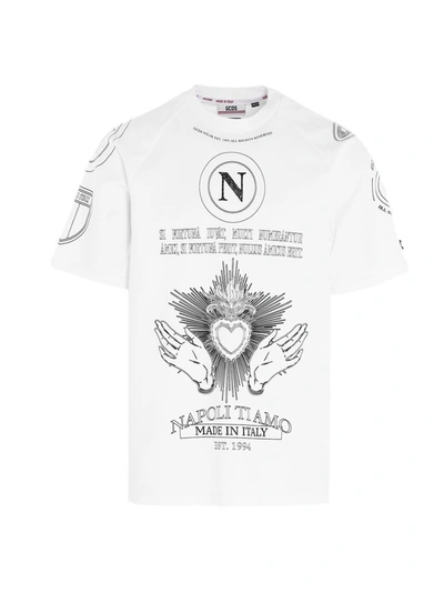 Gcds Napoli Cotton T-shirt In White