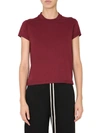 RICK OWENS DRKSHDW DRKSHDW BY RICK OWENS WOMEN'S BURGUNDY OTHER MATERIALS T-SHIRT,DS20F1208RN93 M