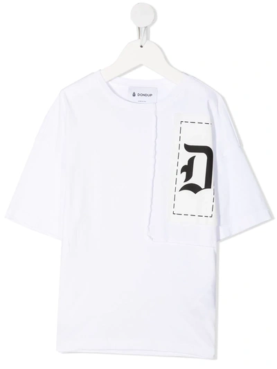 Dondup Kids' Logo Print T-shirt In White