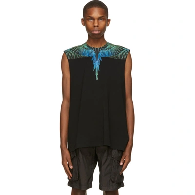 Marcelo Burlon County Of Milan Black Wings Tank Sleeveless T-shirt