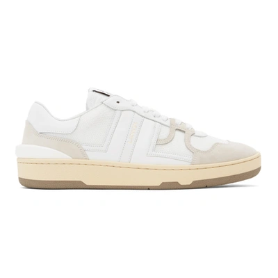 Lanvin White Leather Clay Low Trainers