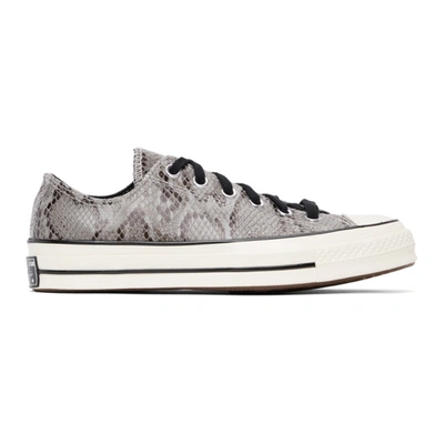 Converse Men's Chuck Taylor All Star 70 Snake Embossed Low Top Sneakers In Grey