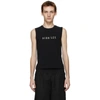 DION LEE BLACK CRYSTAL LOGO TANK TOP