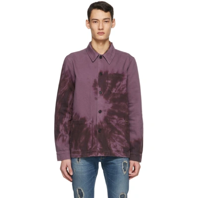 Nudie Jeans Purple Tie-dye Barney Jacket In Violett