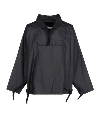 Maison Margiela Ramie Pullover Jacket In Black