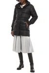 KENZO BELTED QUILTED SHELL HOODED DOWN COAT,3074457345624505214