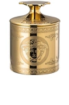 Versace Golden Medusa Votive With Lid & Fragrance In Gold
