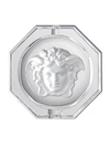 Versace Medusa Lumiere Large Glass Ashtray In Black
