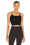 Beyond Yoga Spacedye Slim Racerback Cropped Tank In Darkest Night