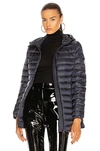 Moncler Ments Hooded Quilted Down Jacket In Navy