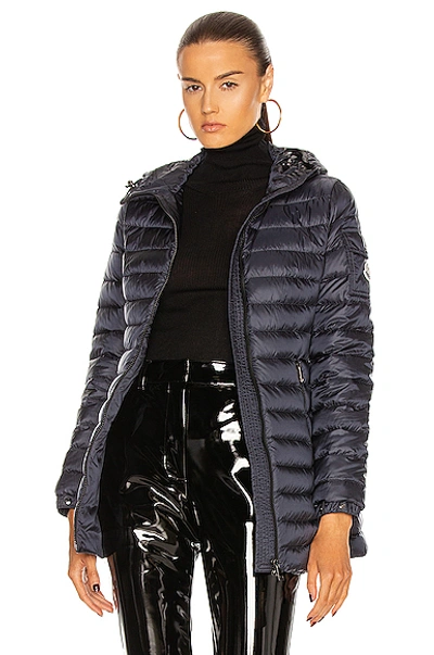 Moncler Ments Hooded Quilted Down Jacket In Blue