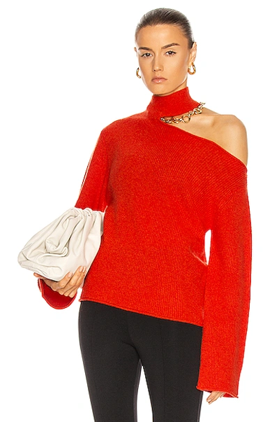 Rta Langley Cut-out Turtleneck Sweater In Red