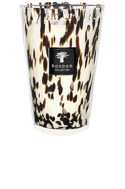 Baobab Collection Pearls Candle In Black