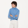 Sandro Roll Neck Wool Sweater In Sky Blue