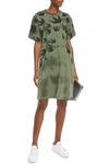MCQ BY ALEXANDER MCQUEEN PRINTED TIE-DYED COTTON-JERSEY MINI DRESS,3074457345624354058