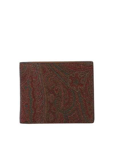 Etro Paisley Wallet In Multicolor