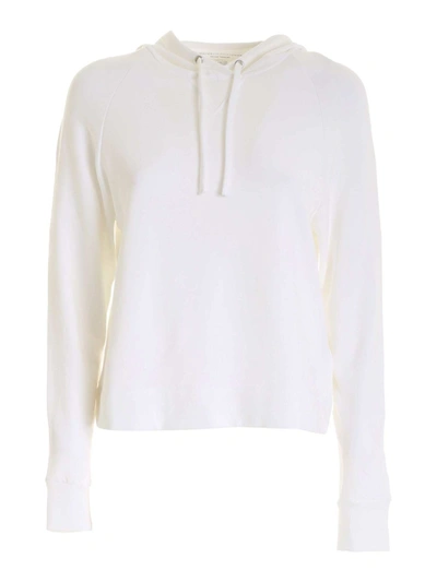 Majestic Viscose Hoodie In White