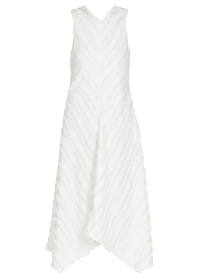 Proenza Schouler Fringe Fil Coupé Dress In White