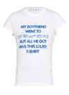 Off-white Slogan Print T-shirt In White Blue