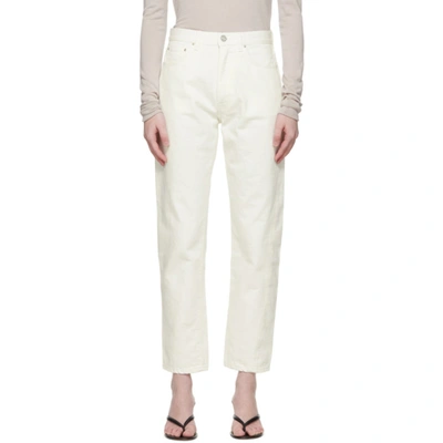 Totême Original Twisted-seam Straight-leg Jeans In Off White