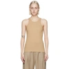 Totême Espera Ribbed Stretch Organic Cotton Tank In 873 Beige