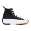 Converse Run Star Hike Hi Platform Sole Casual Sneakers In Black/white