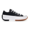 Converse Black Run Star Hike Low Top Sneakers In Black/white